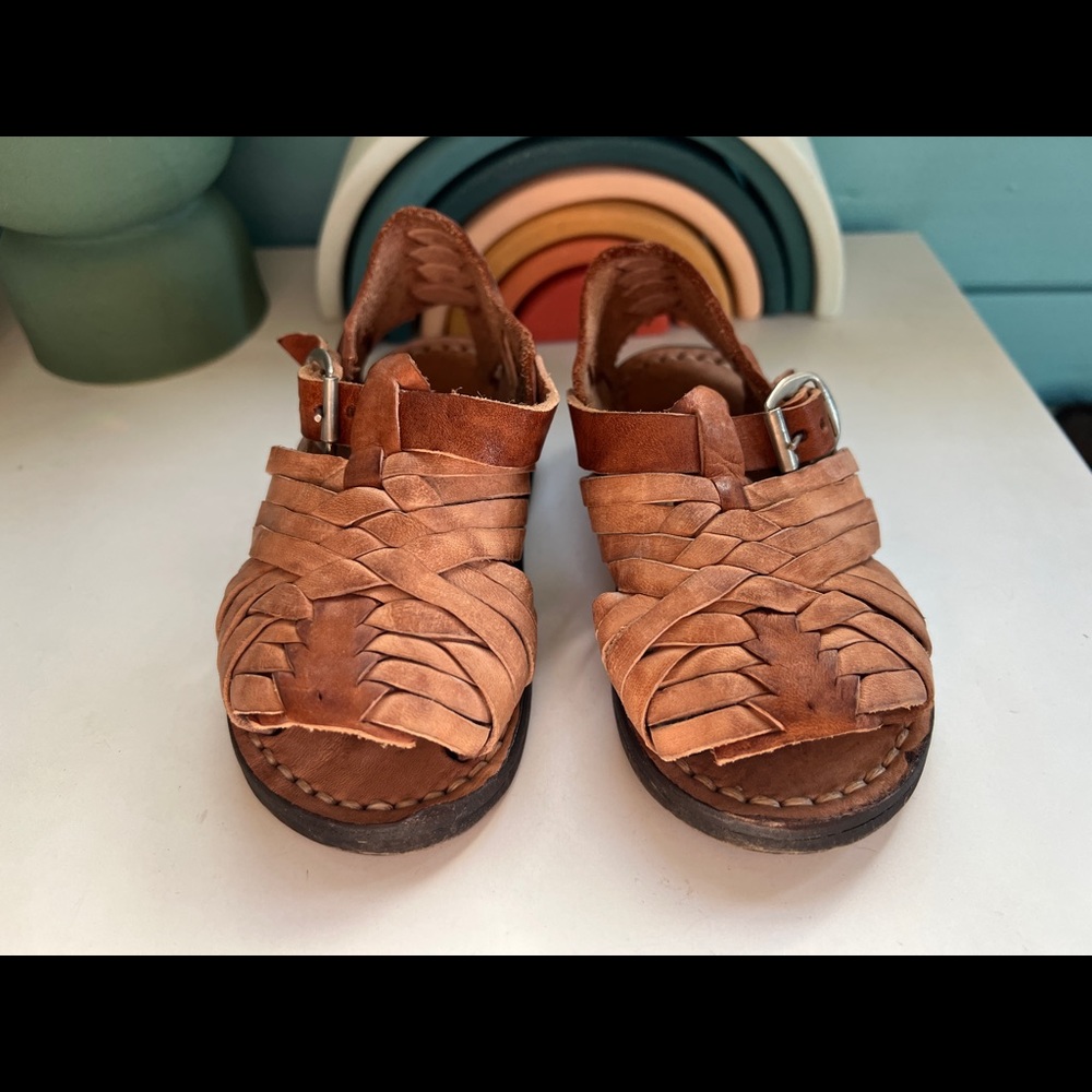Handmade Leather Huarache Sandals Size 4